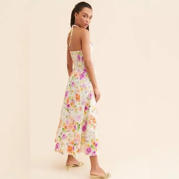 NWT Favorite Daughter Halting Traffic Dress in Oahu Watercolor - Picture 3 of 15